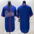 Nike Chicago Cubs blank blue majestic MLB baseball jerseys Joint name-BD