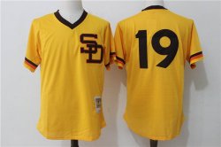 San Diego Padres #19 Tony Gwynn yellow throwback MLB jersey