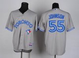 Toronto Blue Jays 55# Josh Johnson Grey MLB Jerseys