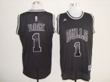 Chicago Bulls 1 Derrick Rose black nba jersey