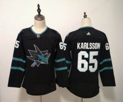 Youth Adidas San Jose Sharks #65 Erik Karlsson black Ice Hockey Jersey