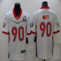 Nike Pittsburgh Steelers #90 T. J. Watt white 2022 All-Star NFL Jersey