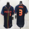 Nike Houston Astros #3 Pena dark blue Flexbase Authentic Collection Jersey city version