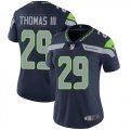 Women Seattle Seahawks #29 Earl Thomas III blue Color Rush Limited Jersey