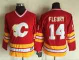 Calgary Flames #14 Theoren Fleury Red Third Throwback CCM youth nhl Jerseys