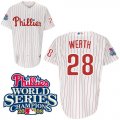 Philadephia Phillis 28 Werth Pinstripe white mlb jersey