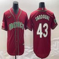 2023 World Cup Mexico #43 Patrick Sandoval red majestic baseball jerseys 08