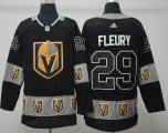 Custom Adidas Vegas Golden Knights #29 Marc Andre Fleury black fashion hockey Jersey