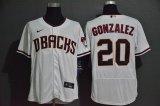 Arizona Diamondbacks #20 Gonzalez white Flexbase Authentic Collection Jersey-WL