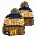 2024 Michigan Wolverines yellow blue white NCAA Sport Cuffed Knit Hats