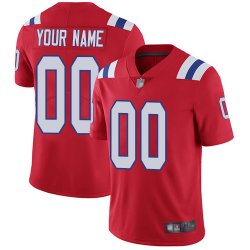 Customized Patriots red nike Color Rush Limited Jersey