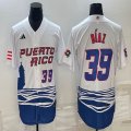 Puerto Rico Baseball #39 Edwin Diaz white 2023 World Baseball Classic Replica Player Jersey 05