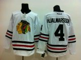 Reebok Chicago Blackhawks Nikals Hjalmarsson #4 White ice hockey Jersey