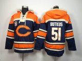 Nike Chicago Bears #51 Dick Butkus blue orange nfl Hooded Sweatshirt