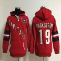 women Washington Capitals Nicklas Backstrom #19 Red NHL Hooded Sweatshirt