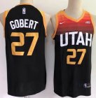 Nike Utah Jazz #27 Rudy Gobert black orange nba basketball Jersey-LT