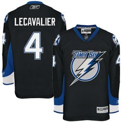 NHL Tampa Bay Lightning #4 Vincent Lecavalier Black Jersey