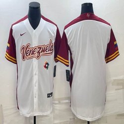 Majestic Venezuela Baseball blank White 2023 World Baseball Classic Replica Player Jersey 06