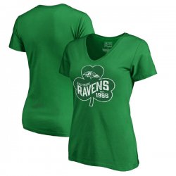 Baltimore Ravens Pro Line by Fanatics Branded Women\'s Plus Sizes St. Patrick\'s Day Paddy\'s Pride T-Shirt - Kelly Green