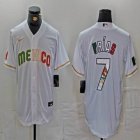 2023 World Cup Mexico #7 Julio Urias white majestic baseball jerseys 97