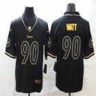 Nike Pittsburgh Steelers #90 T. J. Watt Throwback black Color Rush Limited Jersey