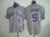 MLB New York Mets 5# WRIGHT Grey Jersey