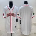 2023 World Cup Mexico blank white majestic baseball jerseys 01