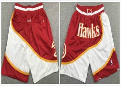 Atlanta Hawks red white nba shorts with pocket