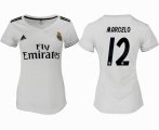 2018-2019 Real Madrid Thailand version #12 MARCELO white women soccer jersey home