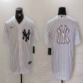 Nike Yankees blank white MLB baseball Jersey -BD 15