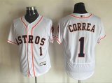 2016 Houston Astros #1 Carlos Correa white Flexbase Authentic Collection Jersey