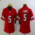 Women Nike San Francisco 49ers #5 Trey Lance red color Rush Limited Jersey