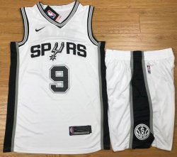 Nike San Antonio Spurs 9# Tony Parker white nba suits