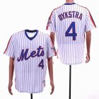 New York Mets #4 Lenny Dykstra White throwback MLB Jerseys