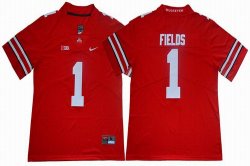 Georgia Bulldogs #1 Justin Fields red College Football Color Rush Limited Jersey-HJ