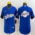 Youth Nike Los Angeles Dodgers blank blue majestic baseball MLB Jersey-BD