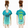 2016-2017 Barcelona RAFINHA #12 thailand version green women soccer away