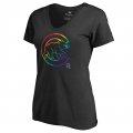 Women's Chicago Cubs Fanatics Branded Pride Black T-Shirt