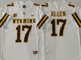 Wyoming Cowboys Josh Allen #17 white college jerseys