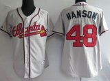 Atlanta Braves 48# Hanson grey MLB Jersey