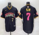 Nike San Diego Padres #7 Ha Seong Kim black red green MLB Baseball jerseys 04