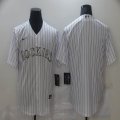 Nike Colorado Rockies blank white majestic baseball Jersey-BD