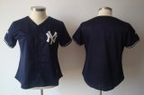 New York Yankees Blank Dark Blue MLB Women MLB Jerseys