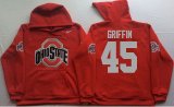 Ohio State Buckeyes Red #45 GRIFFIN NCAA Hooded Sweatshirt