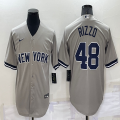 Nike New York Yankees #48 Rizzo gray majestic baseball Jersey-BD