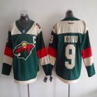 Minnesota Wild Mikko Koivu 9 green beige nhl hockey jerseys C patch