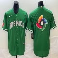 2023 World Cup Mexico blank green majestic baseball jerseys 08