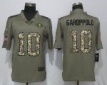 Nike San Francisco 49ers 10 Garoppolo Olive Camo Carson 2017 Salute to Service Limited Jersey