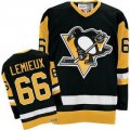 NHL Pittsburgh Penguins #66 M.Lemieux Black Jersey