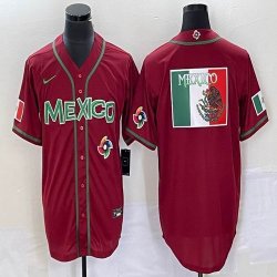 2023 World Cup Mexico red blank majestic baseball jerseys 23